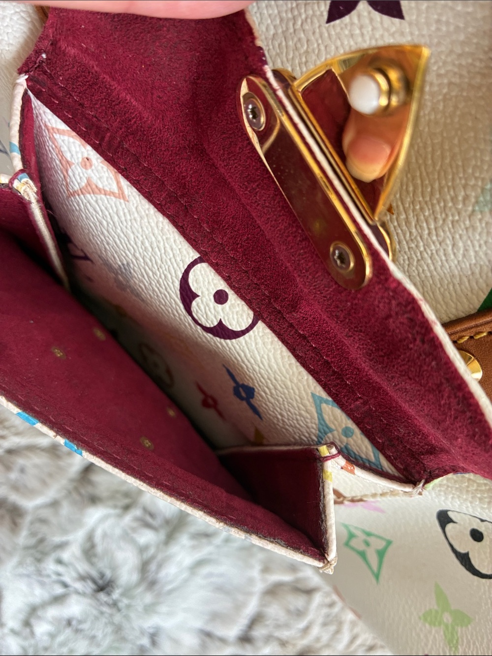 Louis Vuitton Speedy 30 Murakami Multicolor on White S Lock VGUC - Picture 13 of 17